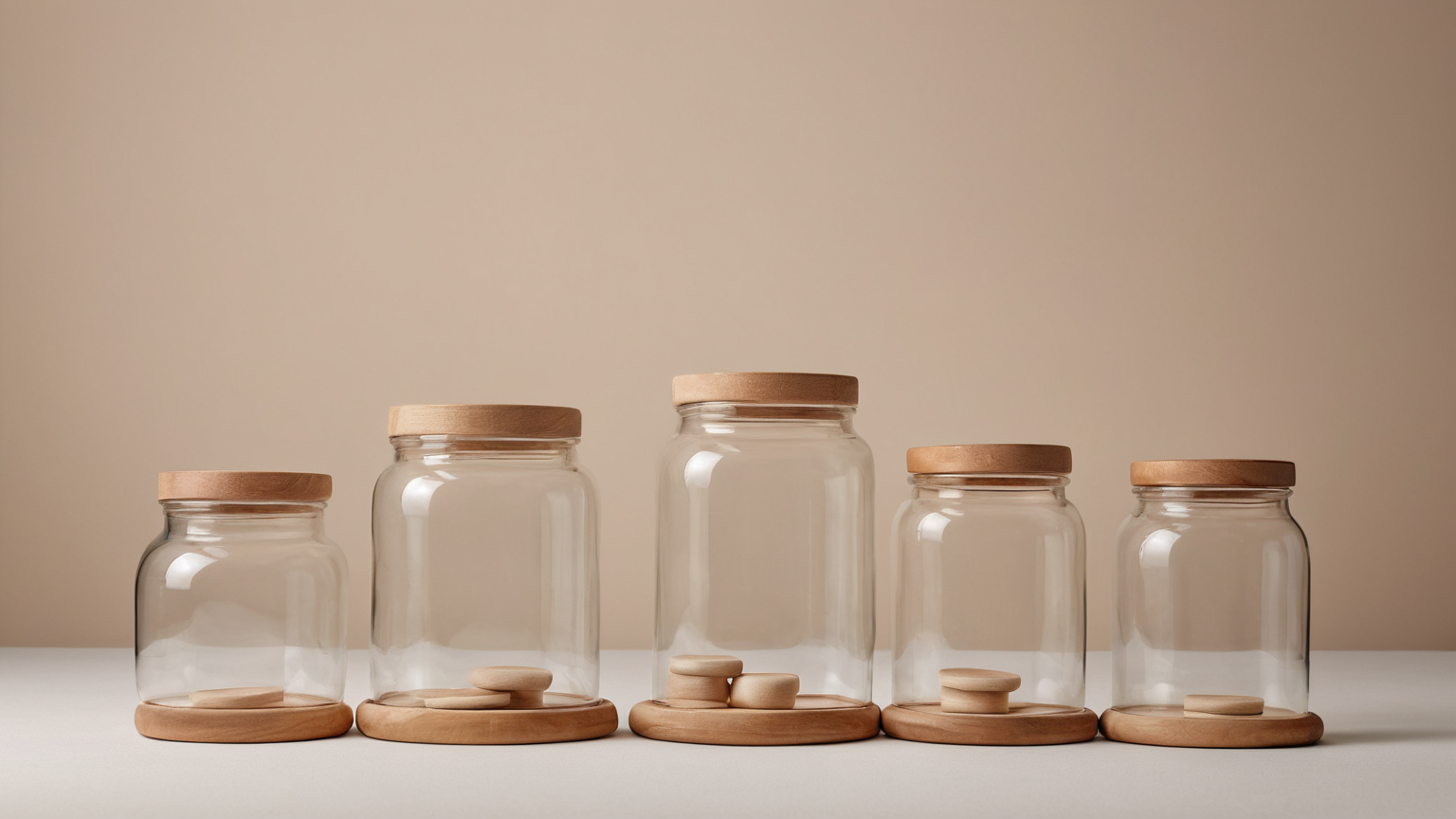 Separate savings jars representing cash buffer levels