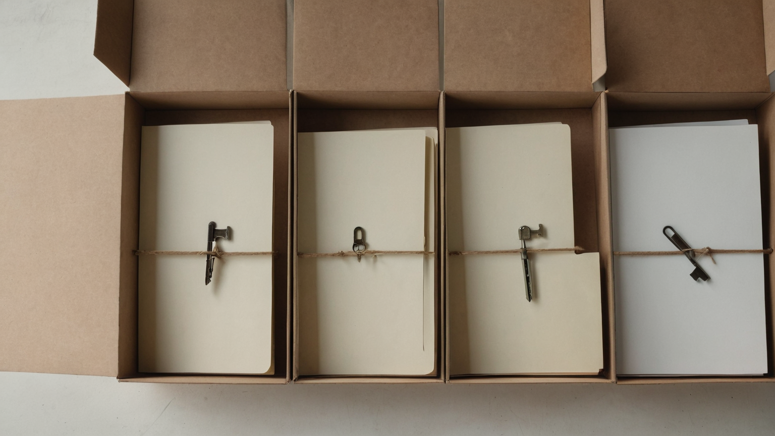Six blank folders representing distinct tax-evidence layers